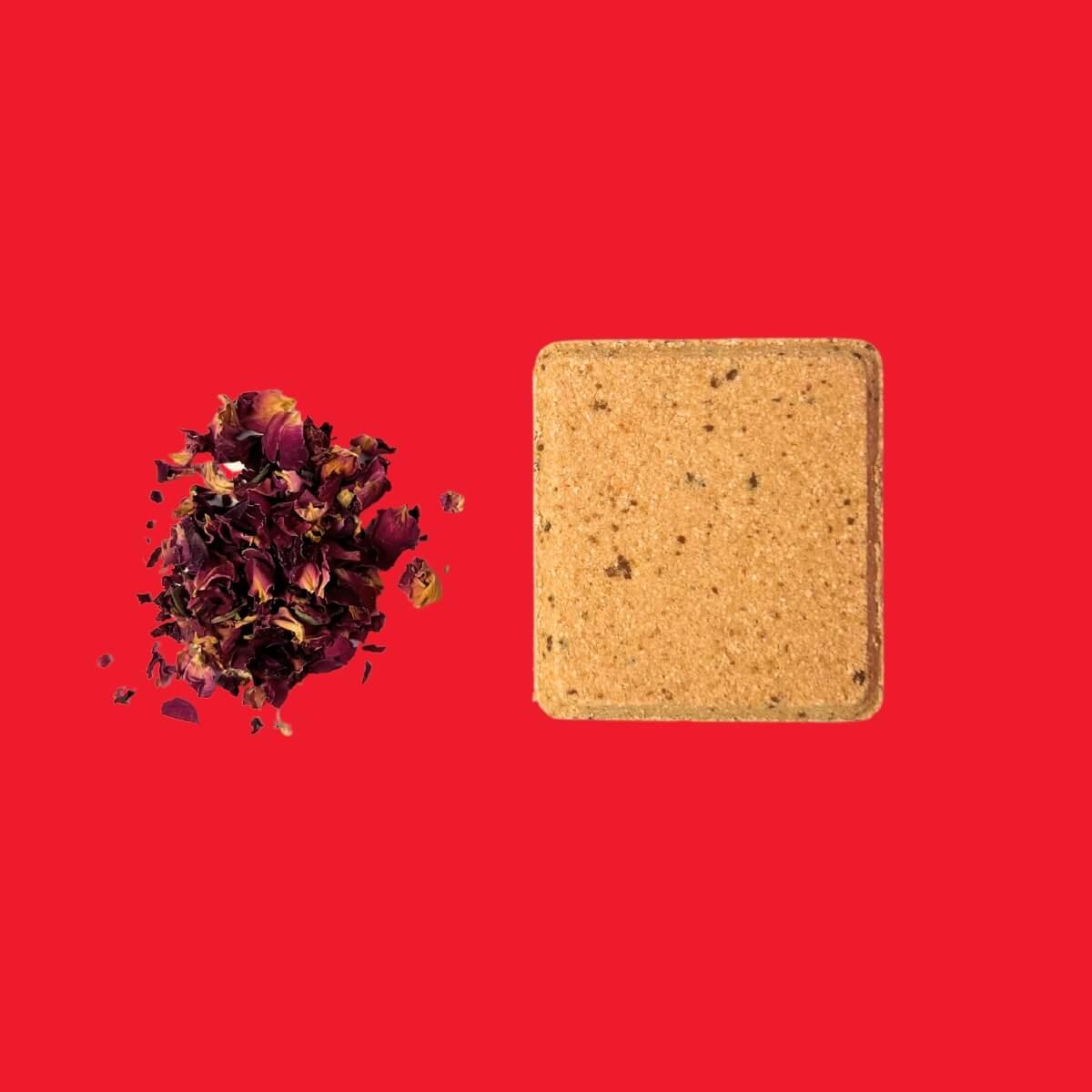 Saabun Soap Romance Bath Bomb with Patchouli and Rose Petals Saabuni