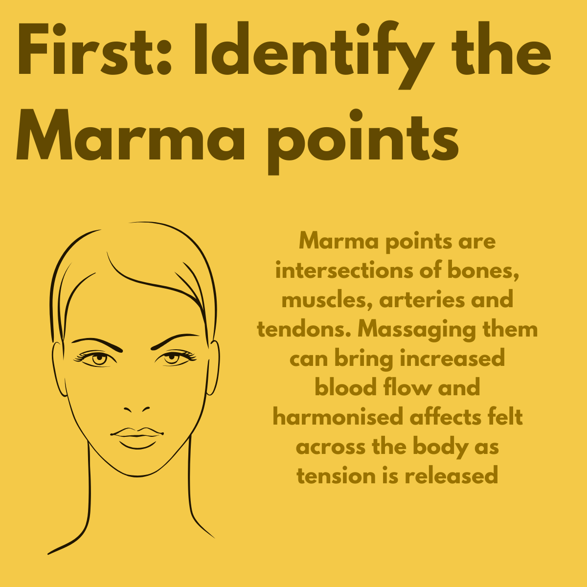 Identify the marma points for lymphatic drainage