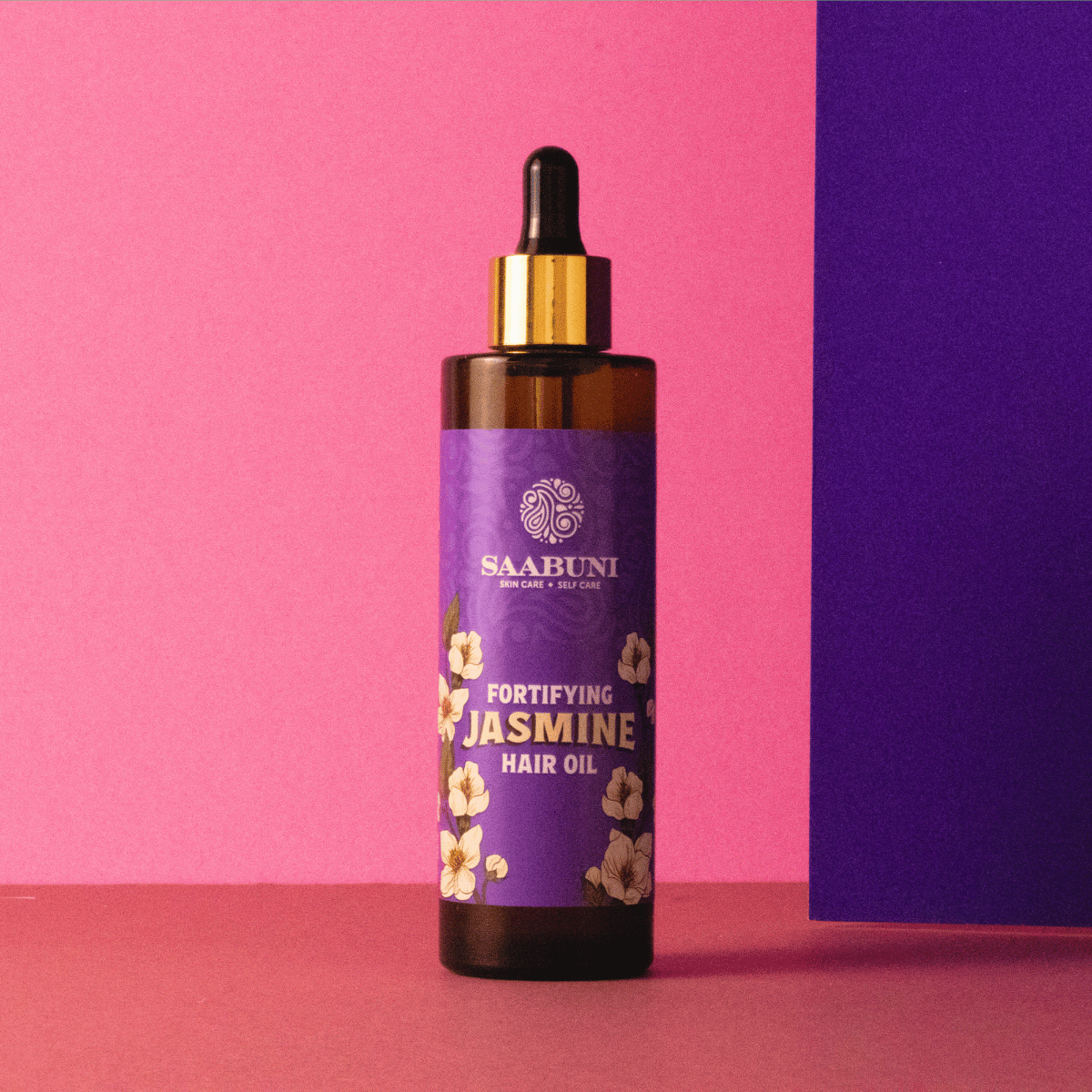 Fortifying Jasmine Hair Oil pink background