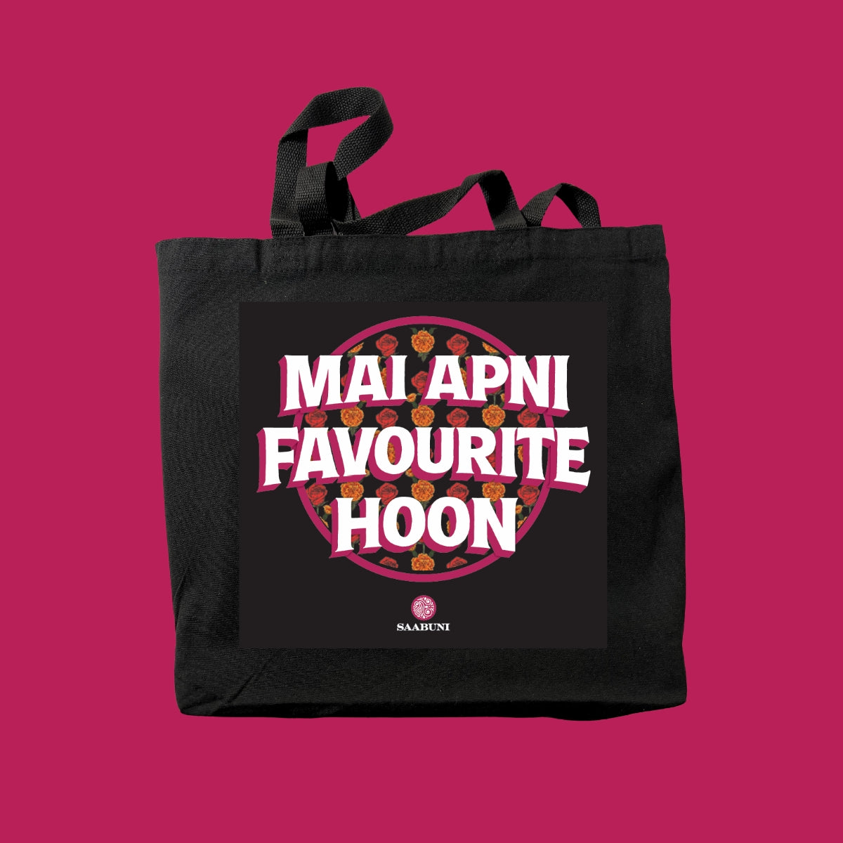 Saabun Soap Positive Affirmation Tote - Black Canvas Saabuni
