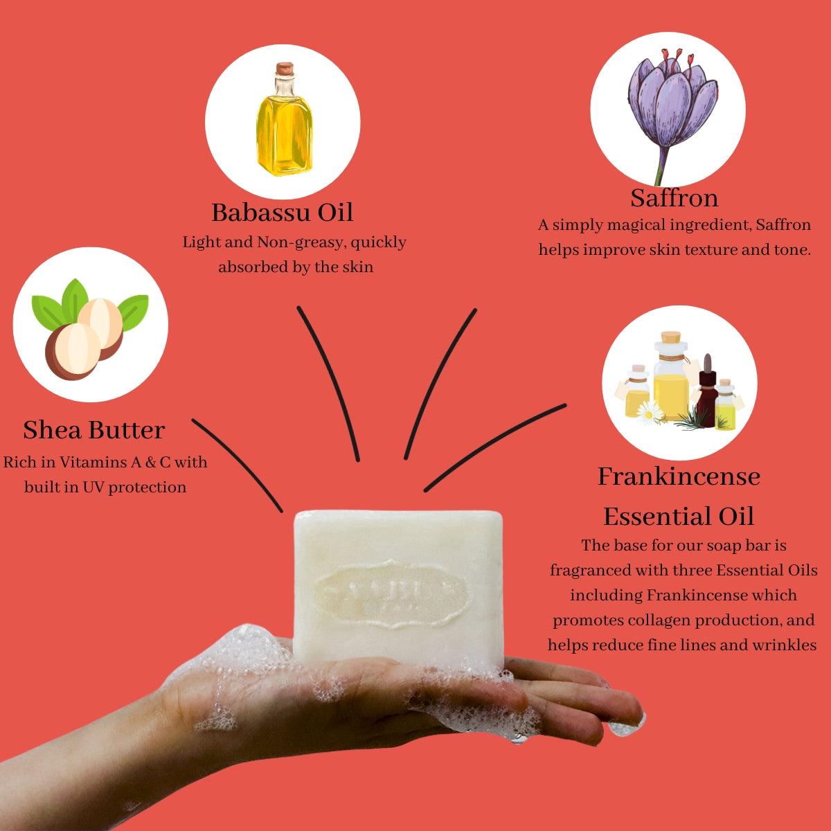 Saabun Soap Saffron Massaging Handmade Soap Bar Saabuni