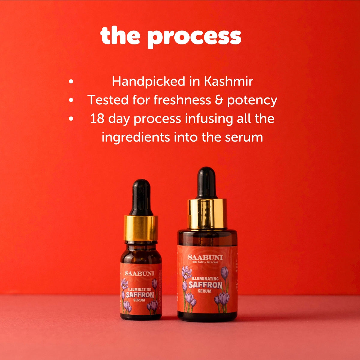 our saffron serum process