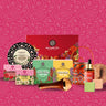 Ayurvedic Indian Skin Care Gift Set on Pink background