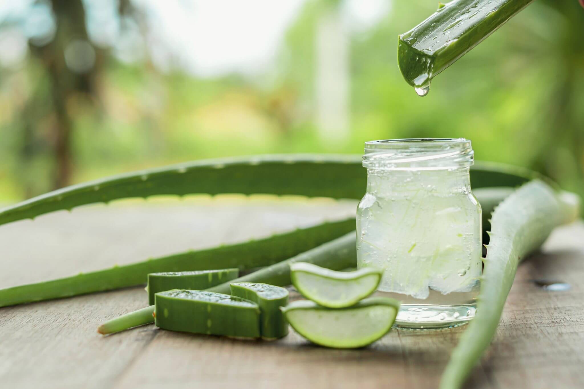 Aloe vera is naturally moisturising and helps to improve dry skin