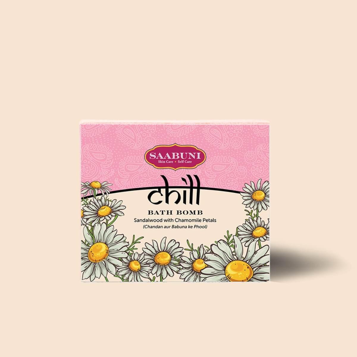 Saabun Soap Chill Bath Bomb - Sandalwood with Chamomile Petals Saabuni