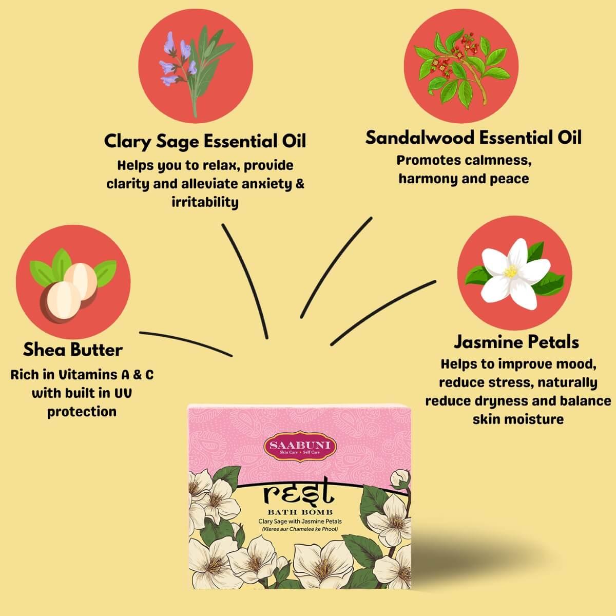 Rest bath bomb ingredients