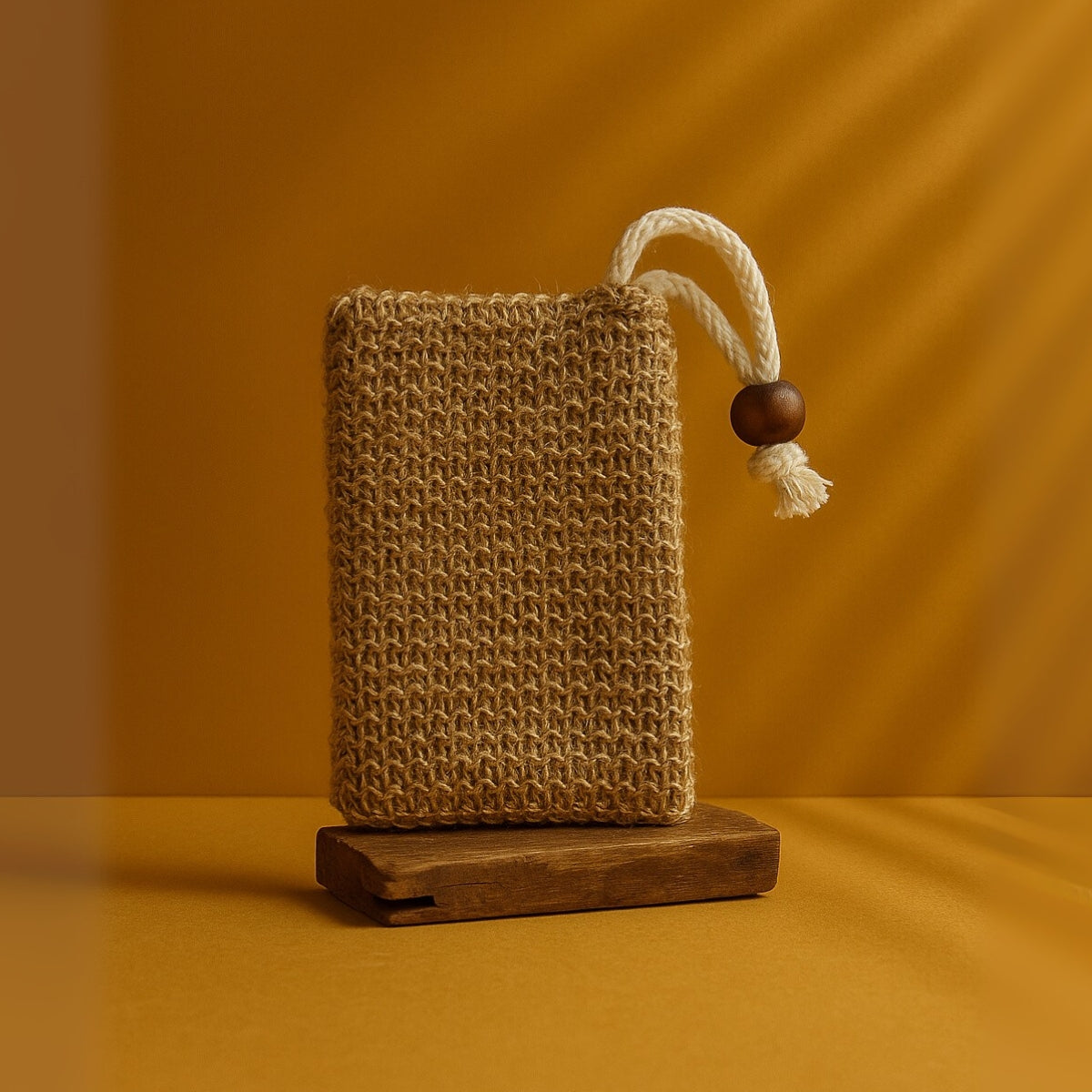 exfoliating soap bag jute