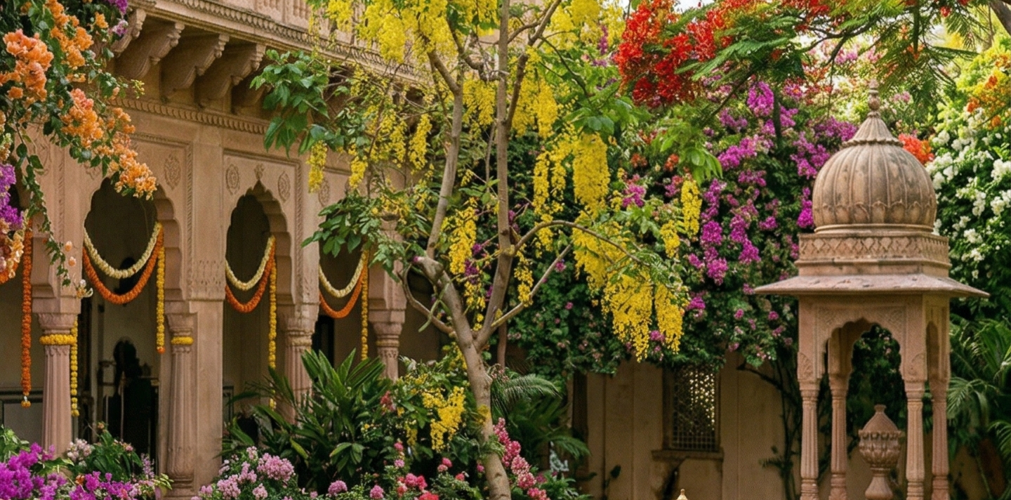 photo of an Indian garden