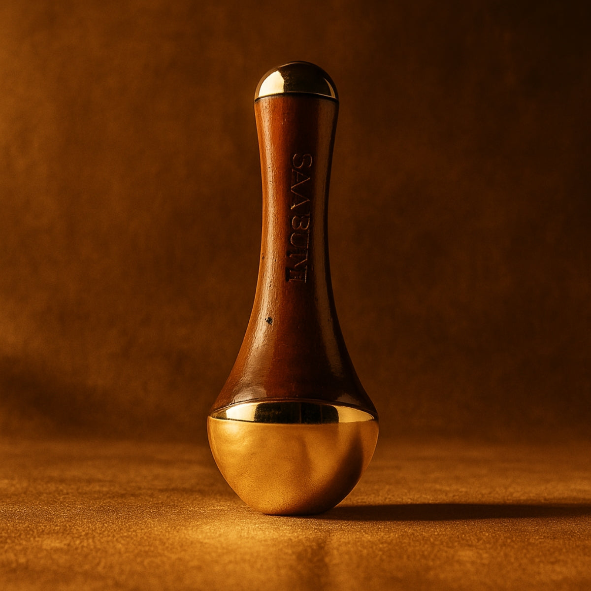 Saabun Soap Kansa Wand - Dual Tipped Facial Massage Tool Saabuni