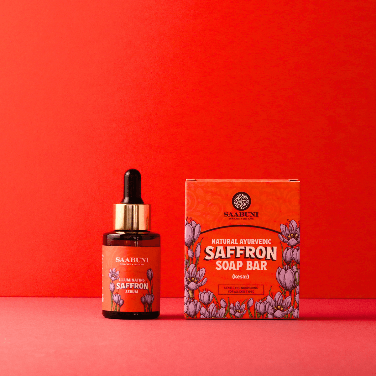 Saffron soap and saffron serum bundle