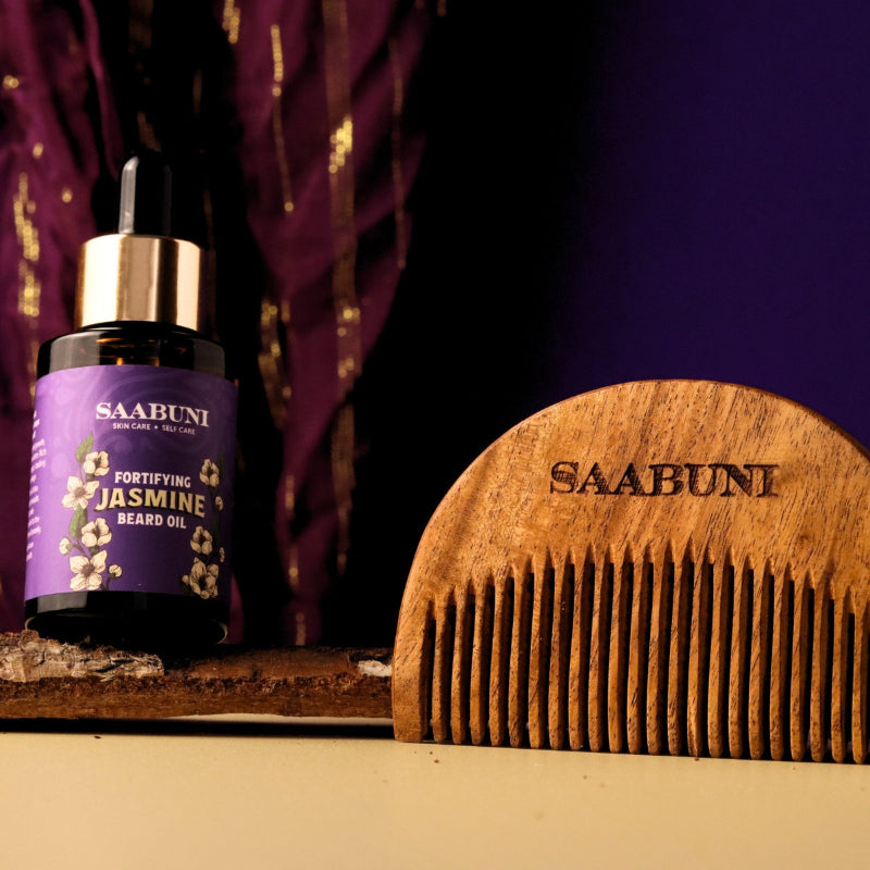 fortifying beard oil and beard comb