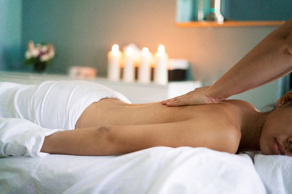 woman getting a back massage