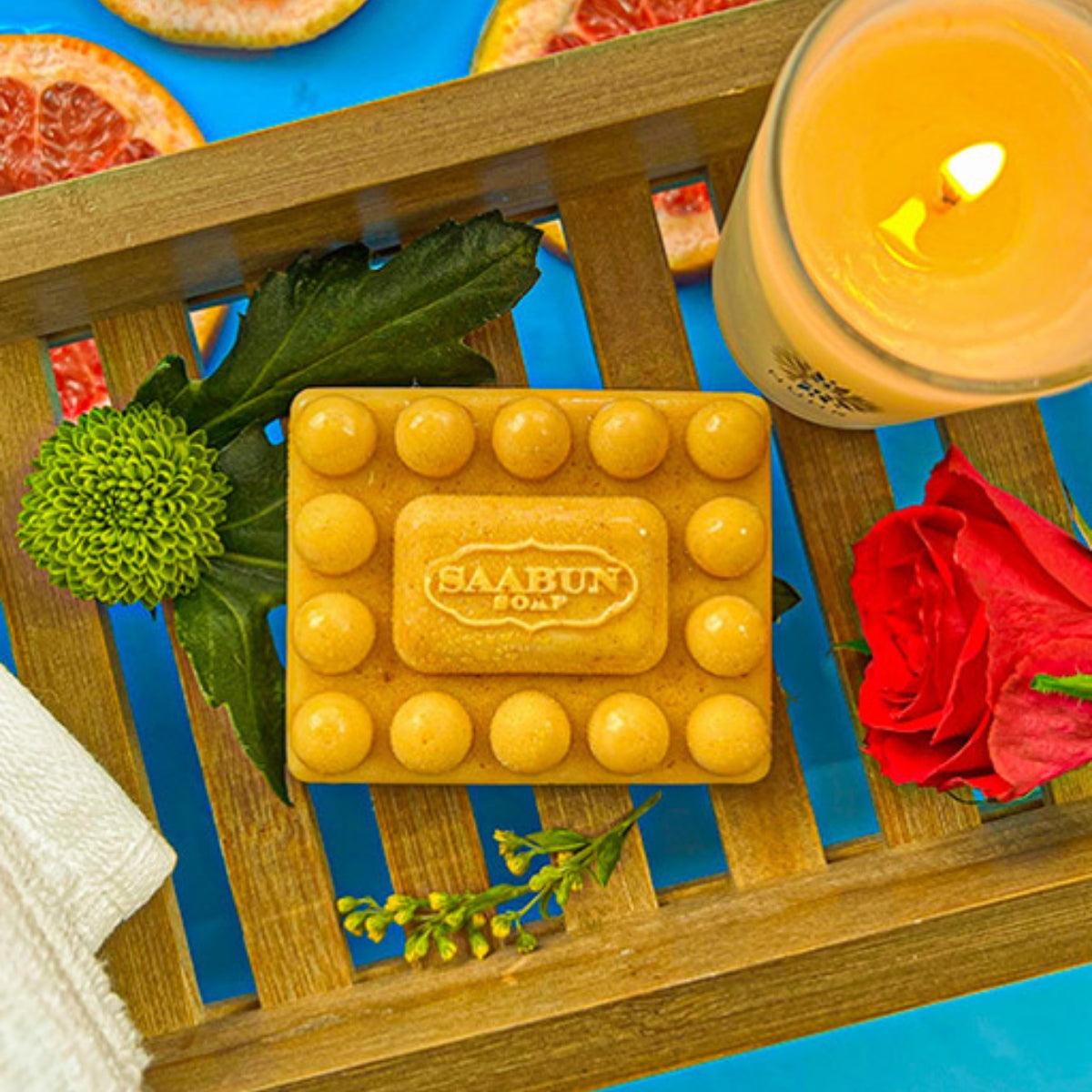 Turmeric Massaging Handmade Soap Bar 